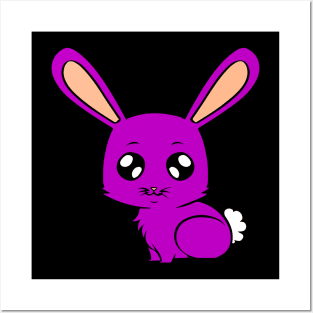 Sweet purple rabbit Posters and Art